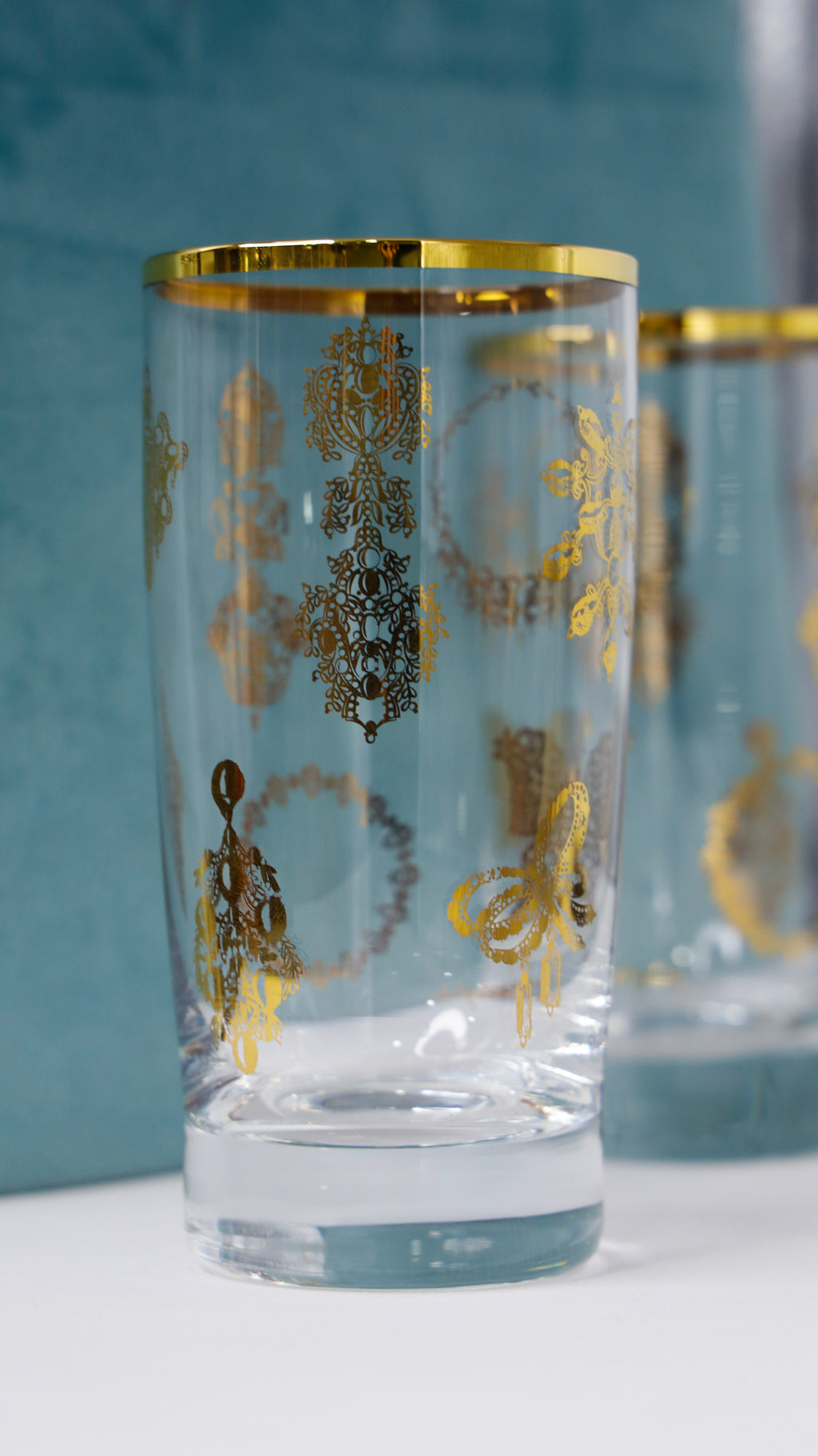 The Rojanatorn Gold Rim Glasses — Set of 6